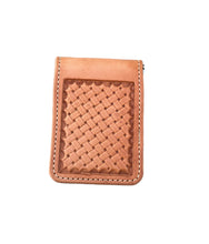 Load image into Gallery viewer, Basket Weave Money Clip/Chocolate
