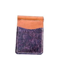 Purple Marble Money Clip