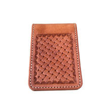 Load image into Gallery viewer, Basket Weave Money Clip/Red
