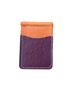 Purple Ostrich Money Clip