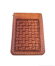 Load image into Gallery viewer, Mini Basket Money Clip/Tan
