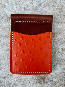 Orange Ostrich Money Clip