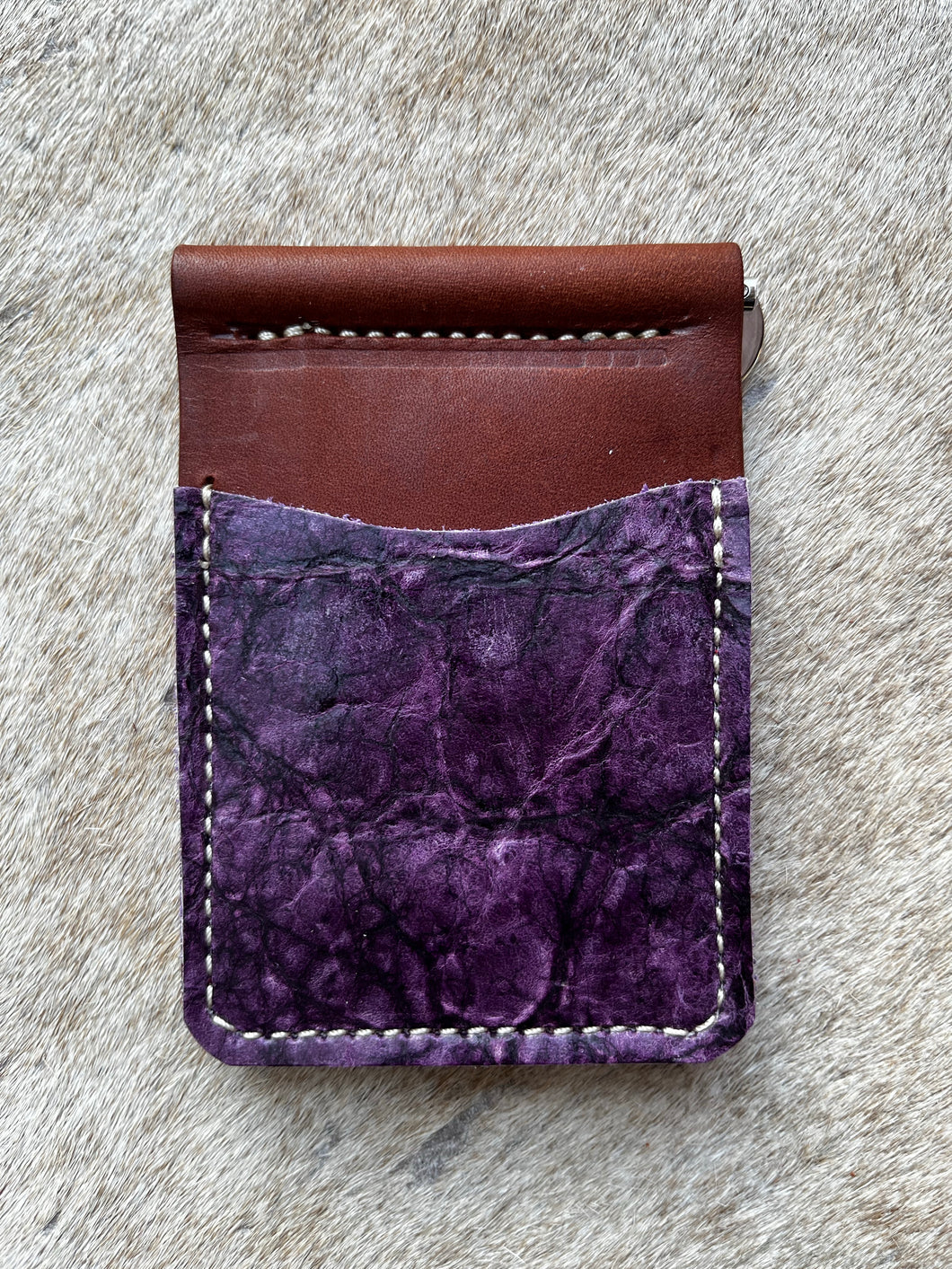 Purple Marble Money Clip