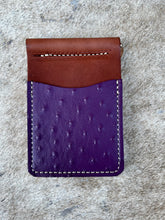 Load image into Gallery viewer, Purple Ostrich Money Clip
