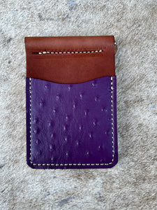 Purple Ostrich Money Clip